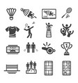 badminton icon vector image