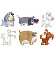 cartoon funny dogs set vector image