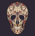 color of a sugar skull the holiday vector image