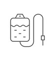 medical drip line outline icon vector image