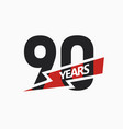 90 years of business jubilee logo 90th vector image