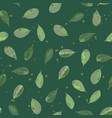 floral seamless pattern with hand drawn leaves vector image