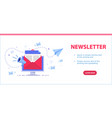 newsletter subscription banner web site online vector image