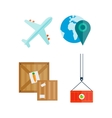 transport related icons vector image