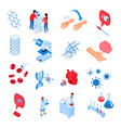 research laboratories icon set vector image vector image