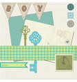 scrapbook vintage design elements vector image vector image