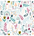 seamless hight detailed botanical pattern vector image vector image