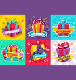 giveaway winner poster gift offer banner vector image