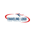 logo design for tour and travel vector image