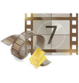 Final screen of the movie Royalty Free Vector Image