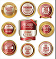 premium quality golden labels vector image vector image