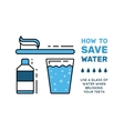 symbol saving water vector image