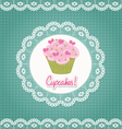 cupcake card vector image vector image