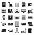 inventory warehouse icons set simple style vector image