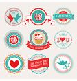 valentine labels 2 vector image vector image