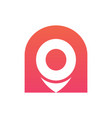 abstract map pin logo icon design vector image