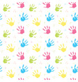 hand stamp seamless pattern paint stain background vector image
