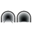 a long and deep railway tunnel way directly vector image vector image