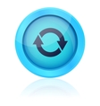 blue update button vector image
