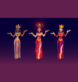 cleopatra devil girl and queen characters vector image