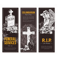 condolence card and advertising columbarium vector image vector image