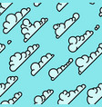 seamless line art clouds pattern vector image vector image