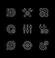 set line icons of settings vector image vector image