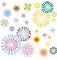 sparkles colourful symbols vector image