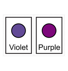 Color flash cards for kids learn about Royalty Free Vector
