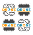 drones and quadrocopters colored design elements vector image
