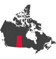 map of canada - saskatchewan vector image