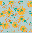 naive flower seamless pattern cute floral endless vector image