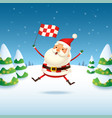 santa claus croatian football fan vector image