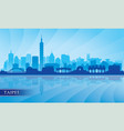 taipei city skyline silhouette background vector image
