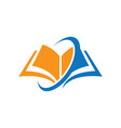 book education arrow logo vector image vector image
