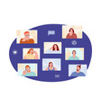 online video conference or chatting corporate vector image