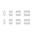 set of plan for arranging seats chair sofa vector image