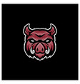 boar esport gaming mascot logo template modern vector image