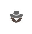 detective human smile head logo vector image vector image