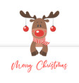 merry christmas and happy new year postcard vector image vector image