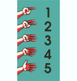 human hand gesture vector image