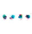 gradient abstract banners with flowing liquid vector image