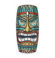 trendy hawaii tiki mask or face idol ethnic totem vector image