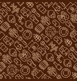 beer seamless pattern with thin line icons vector image