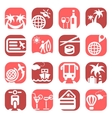 color travel icons vector image vector image