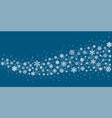 snowflakes border winter snow background vector image