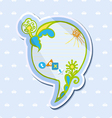 speech bubble children drawings vector image