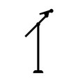 black silhouette stage microphone and stand vector image