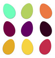 easter eggs set vector image