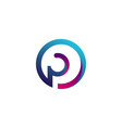 letter p logo design inspiration with gradient vector image